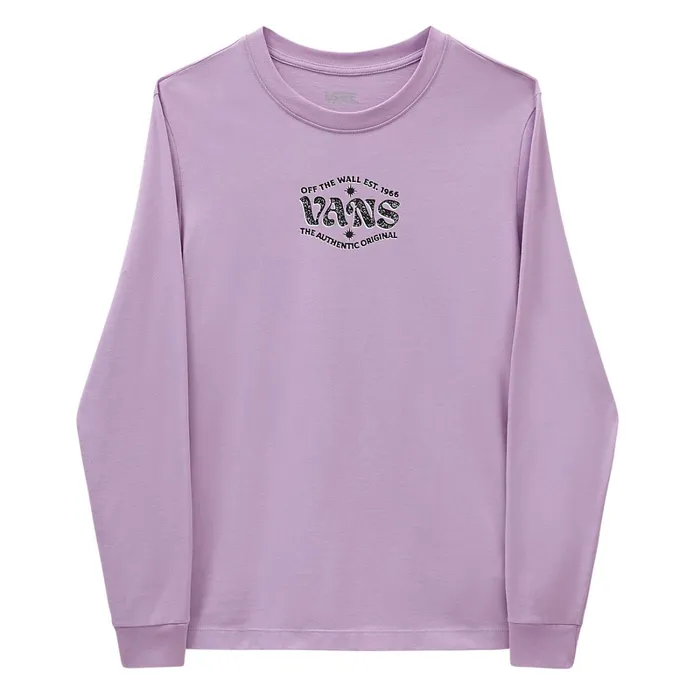 Vans View All Women Path To Explore Long Sleeve Boyfriend Fit TShirt Purple
