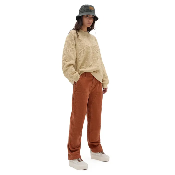 Vans View All Women Skate Maze Crew Sweatshirt Beige