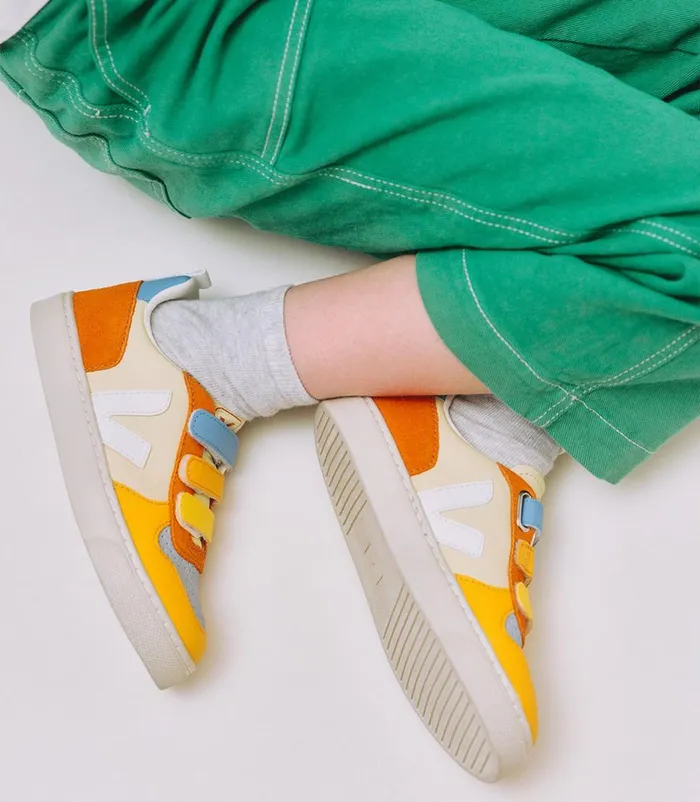 VEJA V10 Kids V10 CHROMEFREE LEATHER MULTICO SUN