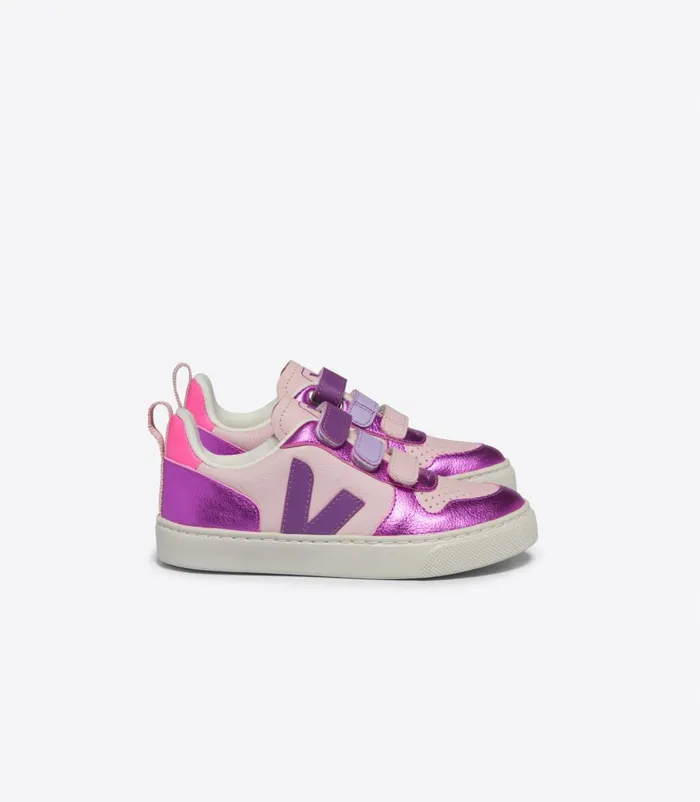VEJA V10 Kids V10 CHROMEFREE LEATHER PETALE MULTICO COSMOS