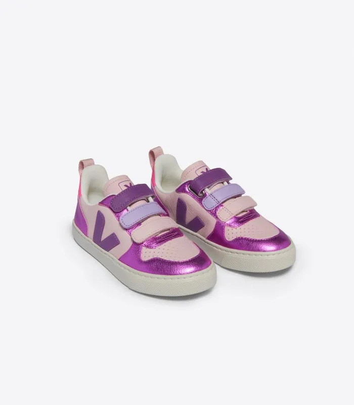 VEJA V10 Kids V10 CHROMEFREE LEATHER PETALE MULTICO COSMOS