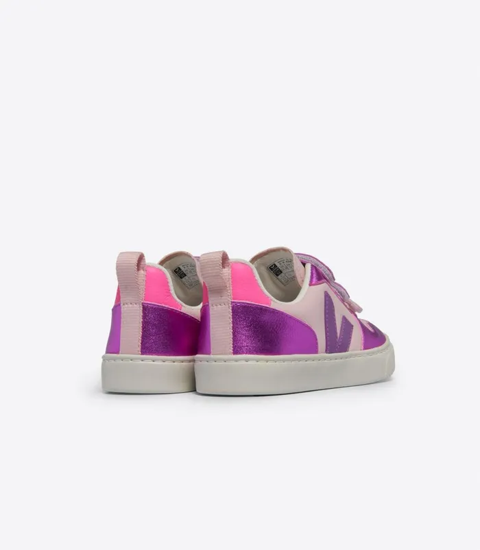 VEJA V10 Kids V10 CHROMEFREE LEATHER PETALE MULTICO COSMOS