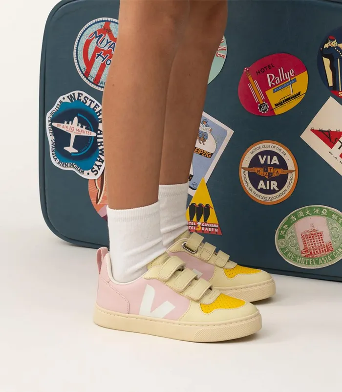 VEJA V10 Kids V10 CHROMEFREE LEATHER TAO PETALE