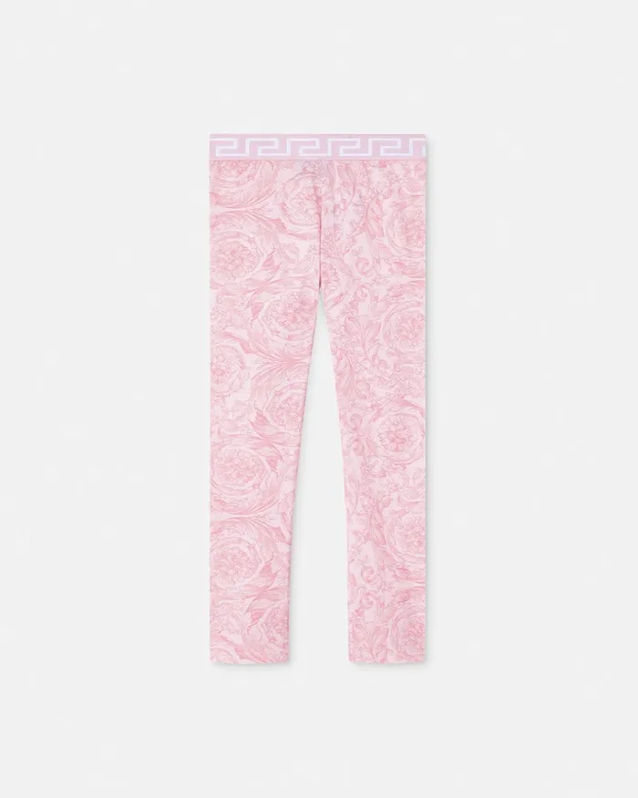 Versace Barocco Leggings Pinkprint Kids Pants and Skirts