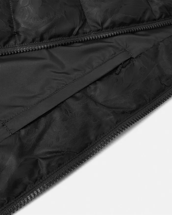 Versace Barocco Light Puffer Jacket Black Men Jackets and Coats