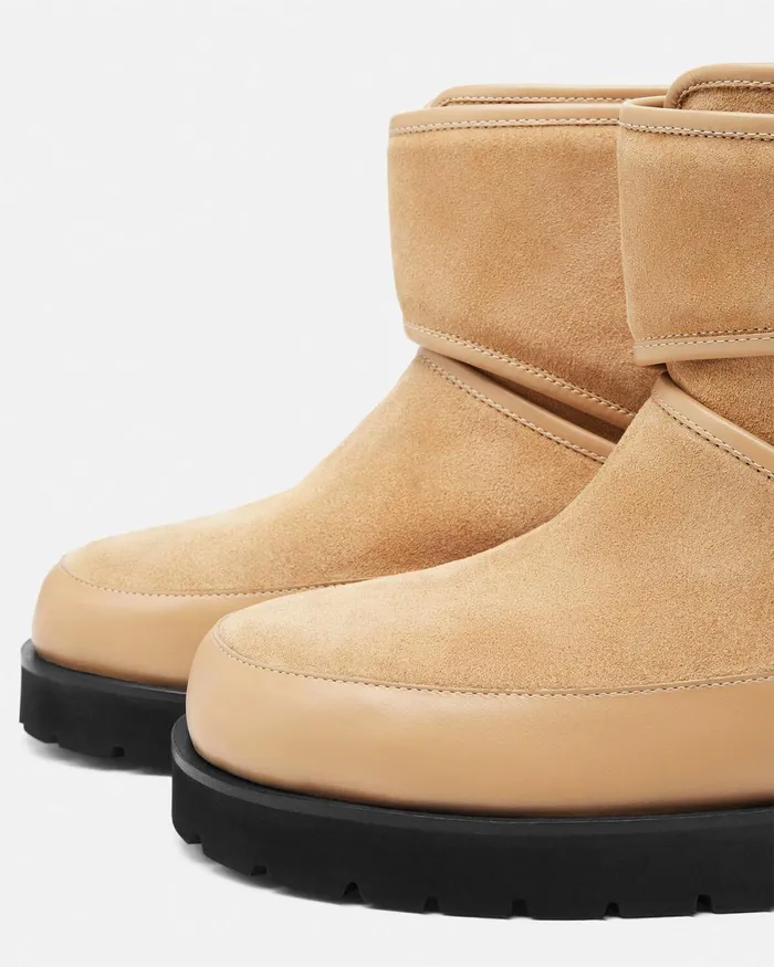 Versace Bastion Suede Boots Beige Men Boots