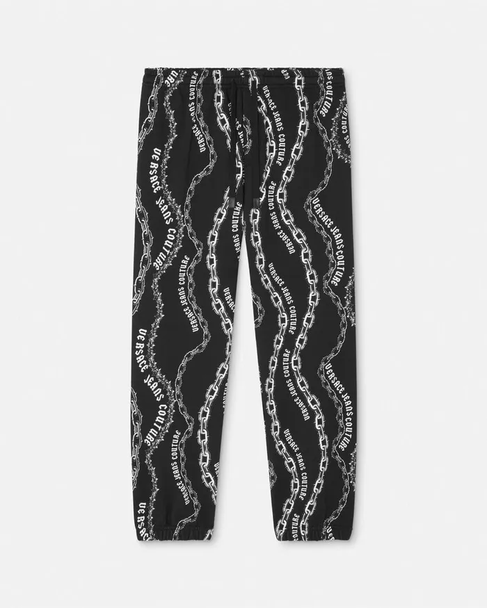 Versace Chain Couture Sweatpants Blackprint Men Jeans Couture