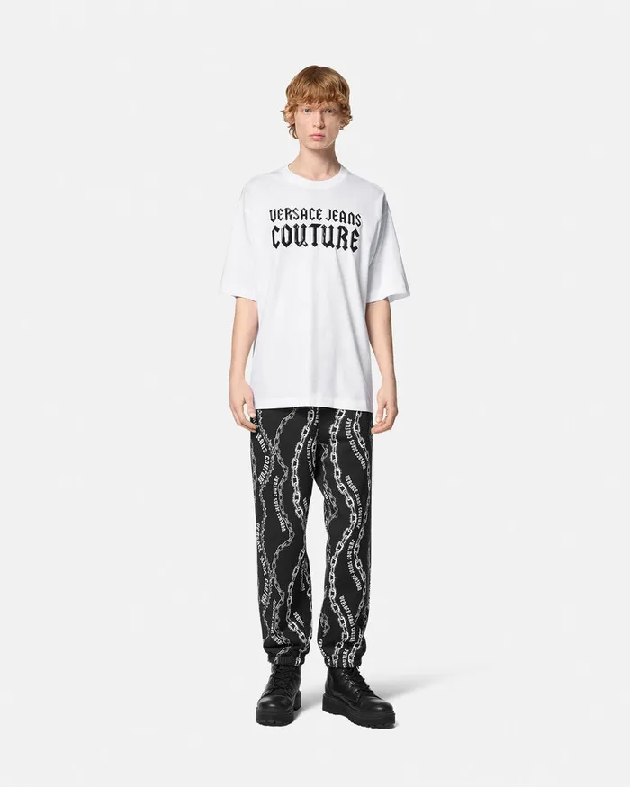 Versace Chain Couture Sweatpants Blackprint Men Jeans Couture