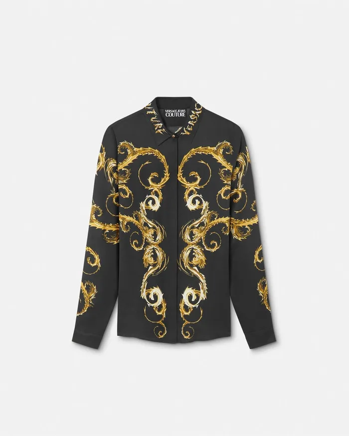 Versace Chromo Couture Shirt Blackgold Women Jeans Couture