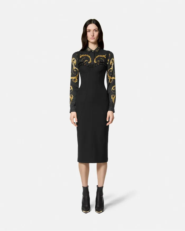 Versace Chromo Couture Shirt Blackgold Women Jeans Couture