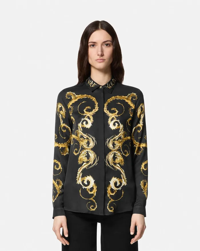 Versace Chromo Couture Shirt Blackgold Women Jeans Couture