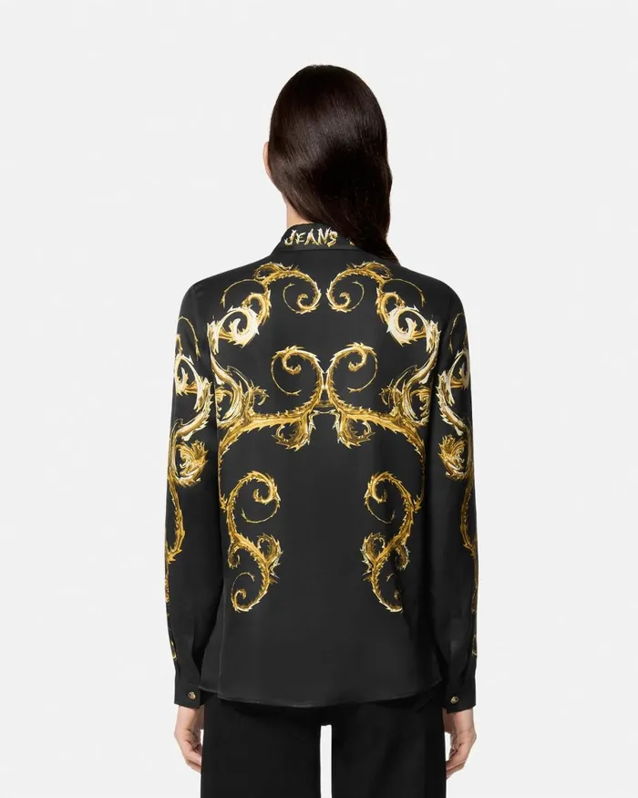 Versace Chromo Couture Shirt Blackgold Women Jeans Couture