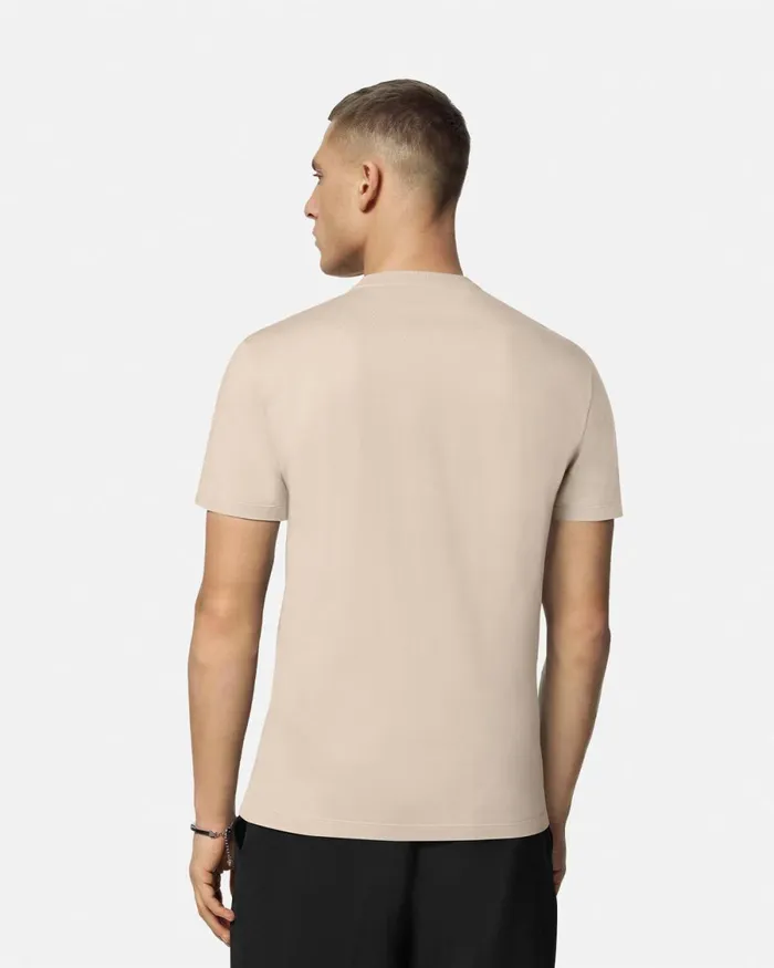 Versace Crystal Starfish Blason TShirt Beige Men TShirts and Polos