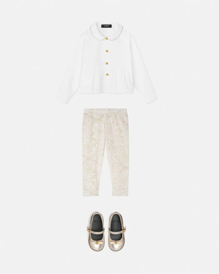 Versace Flared Shirt Whiteprint Kids Shirts and Tshirts