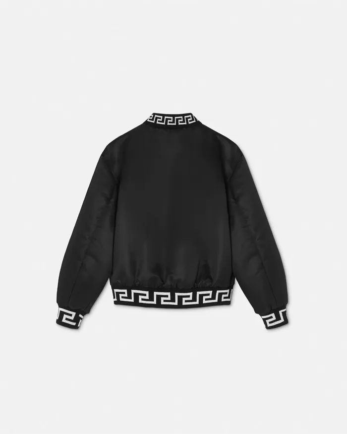 Versace Greca Bomber Jacket Black Kids Outerwear