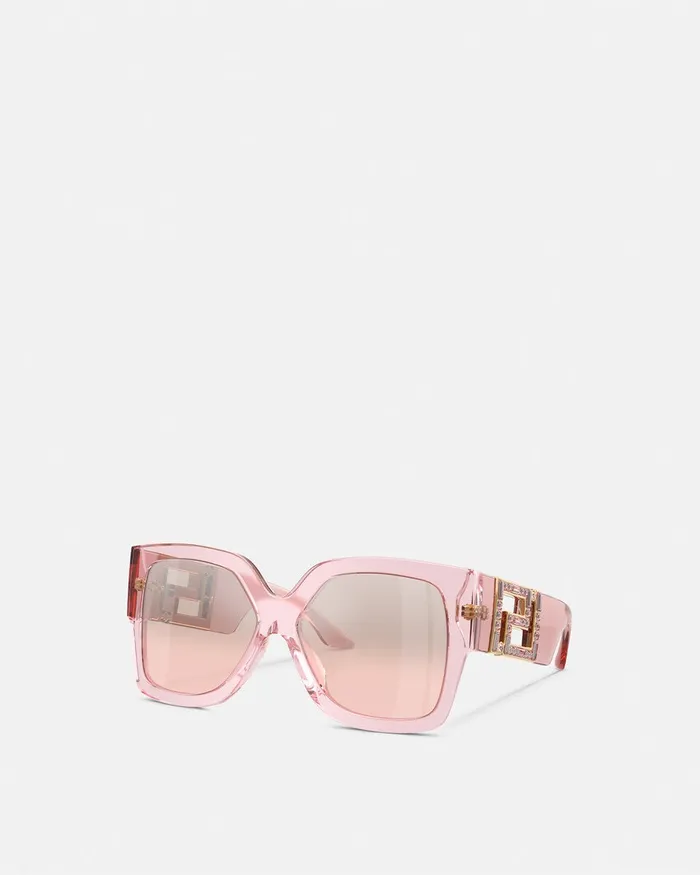 Versace Greca Sunglasses Pink Women Sunglasses