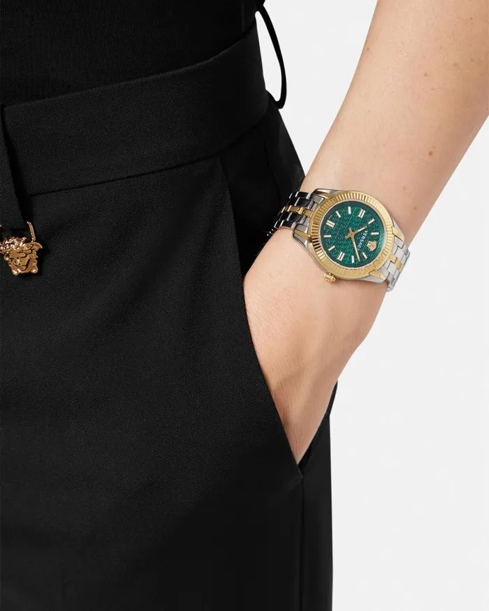 Versace Greca Time Lady Watch Silver Women Watches