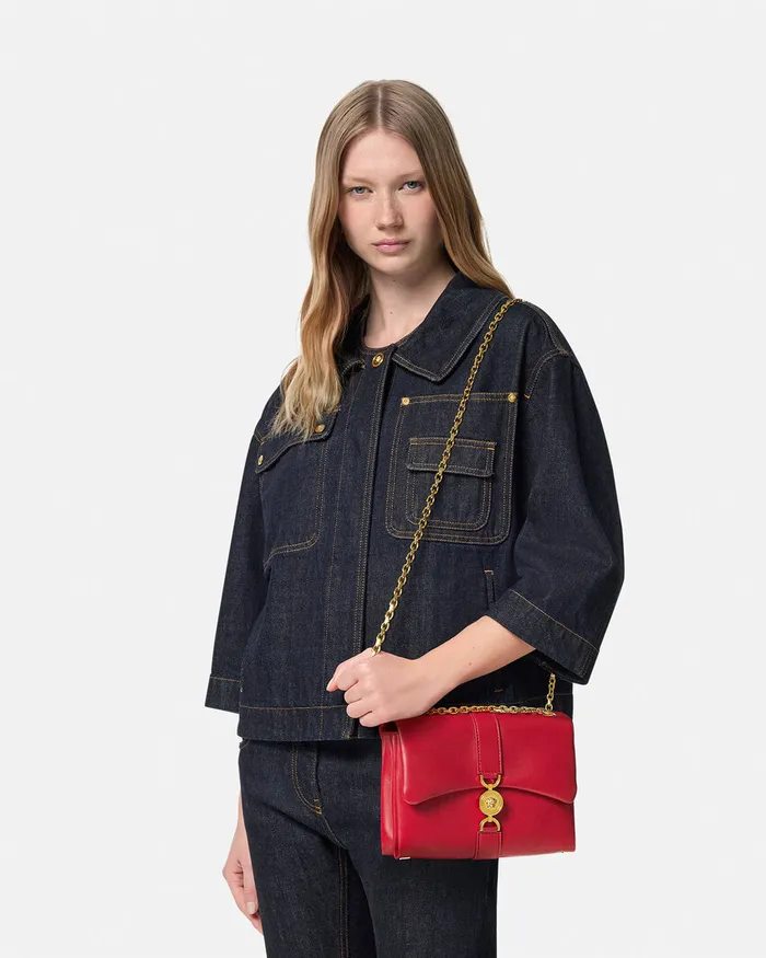 Versace Kleio Shoulder Bag Red Women Shoulder and Crossbody