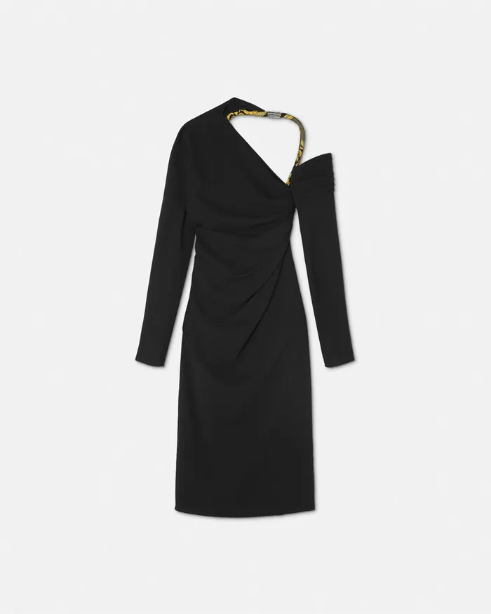 Versace La Coupe Des Dieux Midi Dress Black Women Dresses