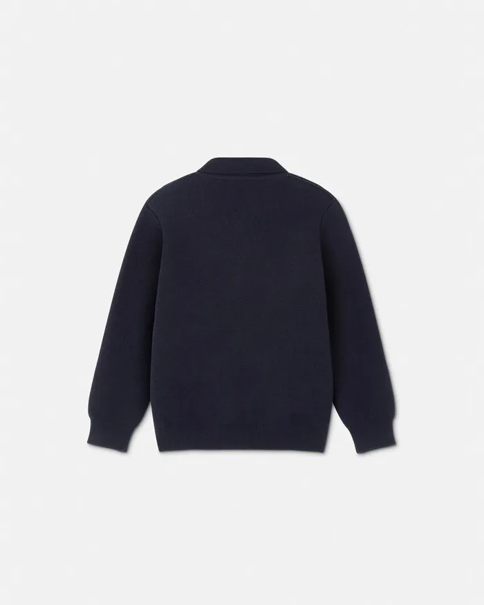 Versace Logo Towel Jumper Blackgreen Kids Knitwear and Sweatshirts