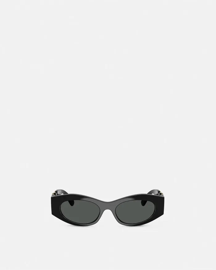Versace Medusa Biggie CatEye Sunglasses Blackgold Women Sunglasses