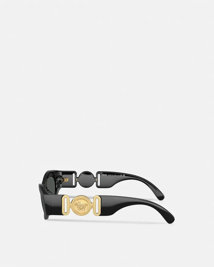 Versace Medusa Biggie CatEye Sunglasses Blackgold Women Sunglasses