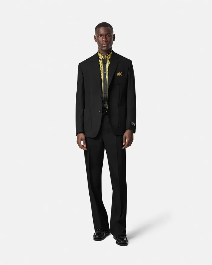 Versace Medusa Biggie SingleBreasted Blazer Black Men Blazers and Suits