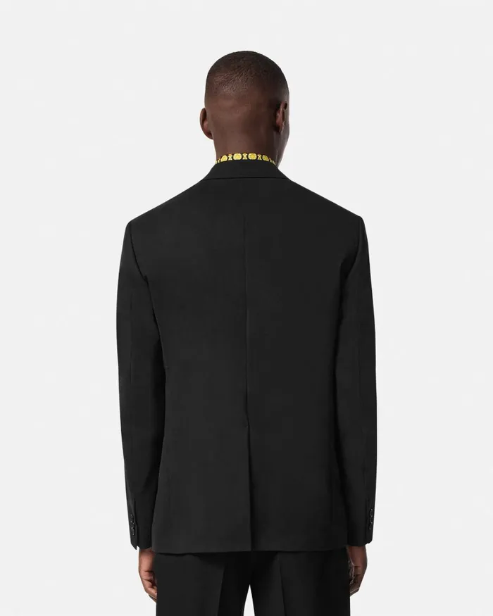 Versace Medusa Biggie SingleBreasted Blazer Black Men Blazers and Suits