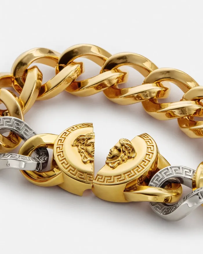 Versace Medusa Chain Bracelet Gold WomenMen Bracelets