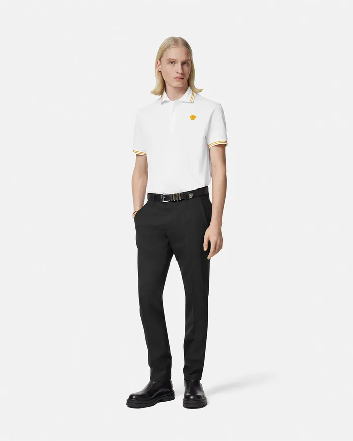 Versace Medusa Polo Shirt White Men TShirts and Polos