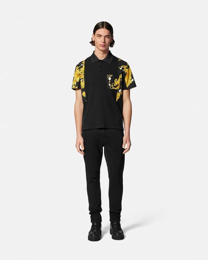 Versace Piece Number Slim Jeans Black Men Jeans Couture