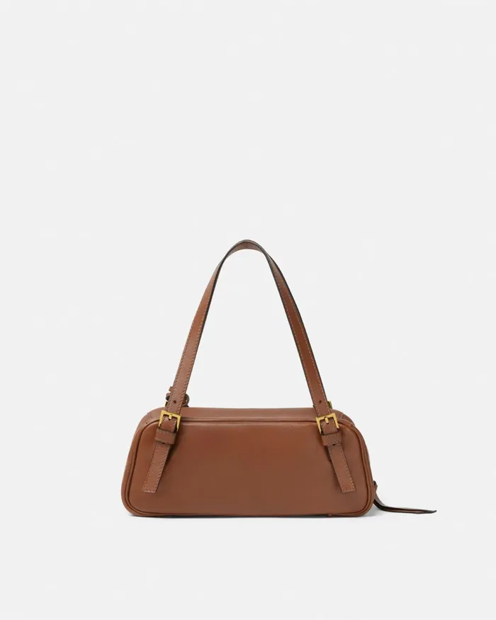 Versace Tag Bowling Shoulder Bag Brown WomenMen Top Handle