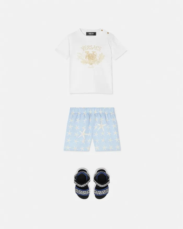 Versace University Coral Baby TShirt White Kids Shirts and Tshirts