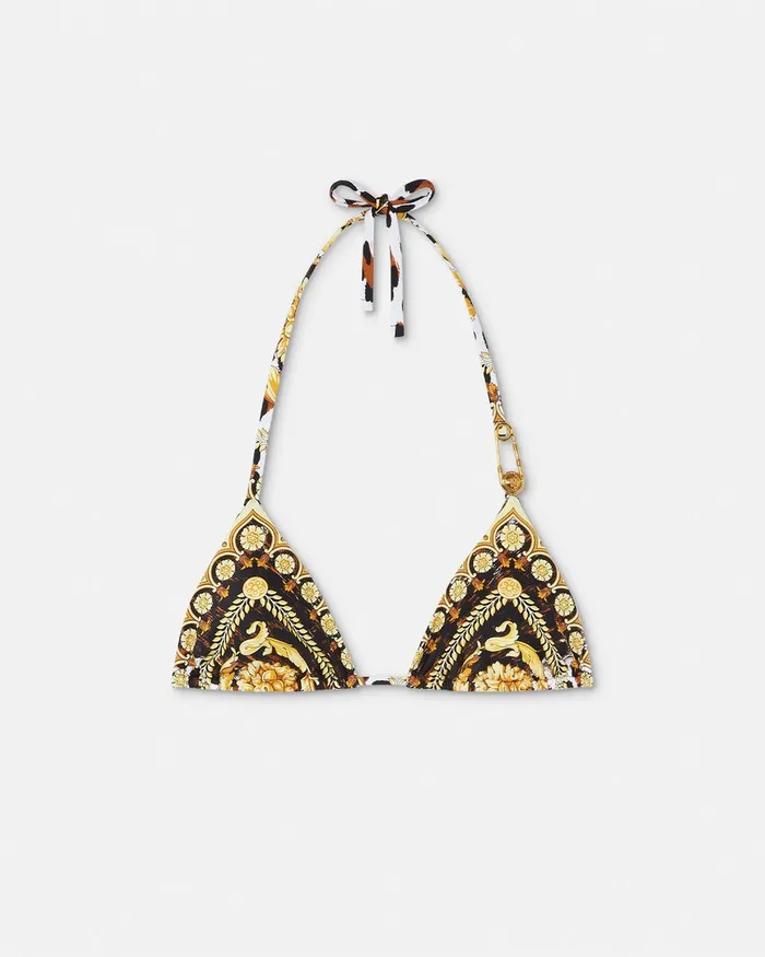 Versace Wild Barocco Bikini Top Print Women Swimwear
