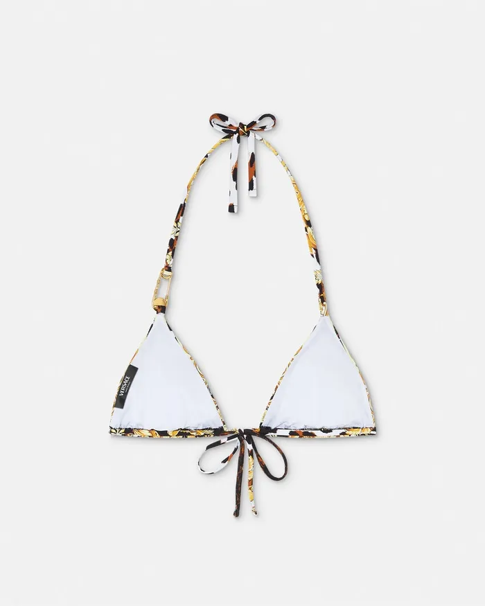 Versace Wild Barocco Bikini Top Print Women Swimwear