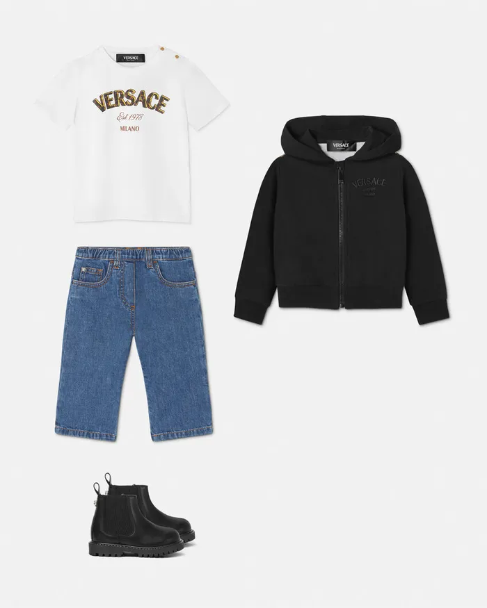 Versace Wild Stamp Baby TShirt White Kids Shirts and Tshirts