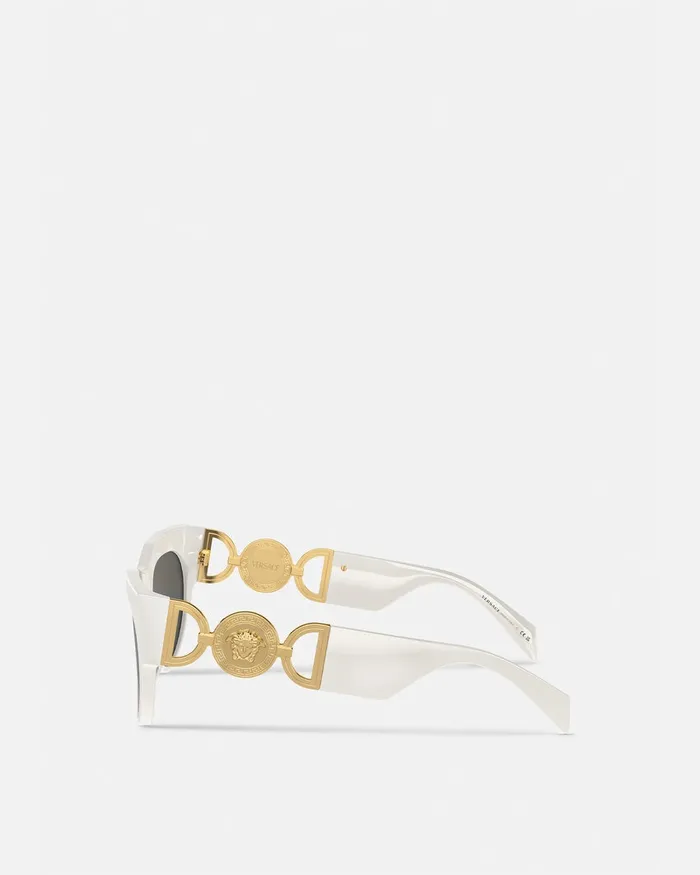 Versace Winged Medusa Sunglasses Havana Women Sunglasses
