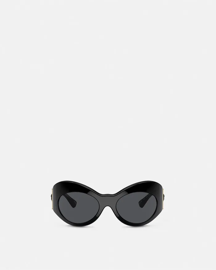 Versace Wrap Sunglasses Blackgold Women Sunglasses