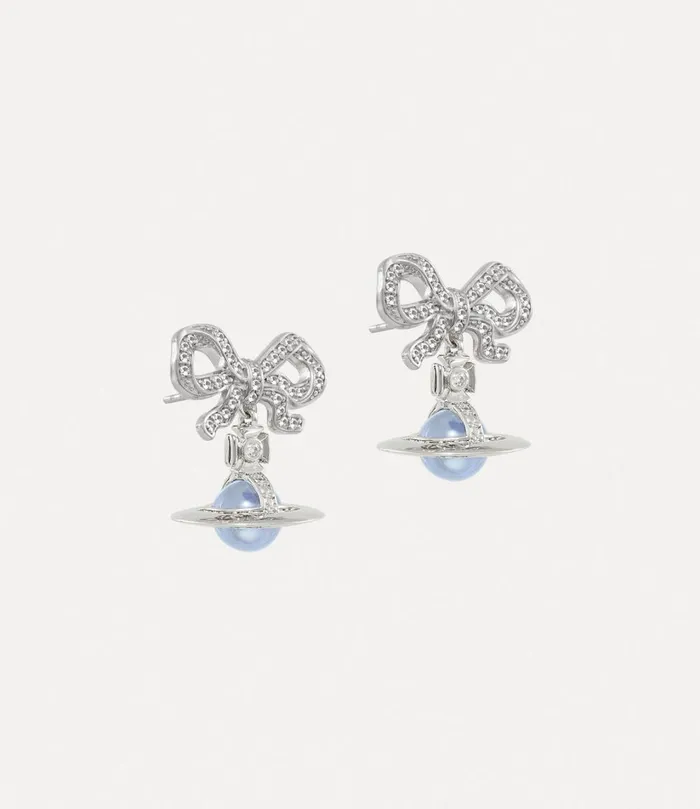 Vivienne Westwood Earrings Women Octavie Earrings Platinum Light Blue White Cz