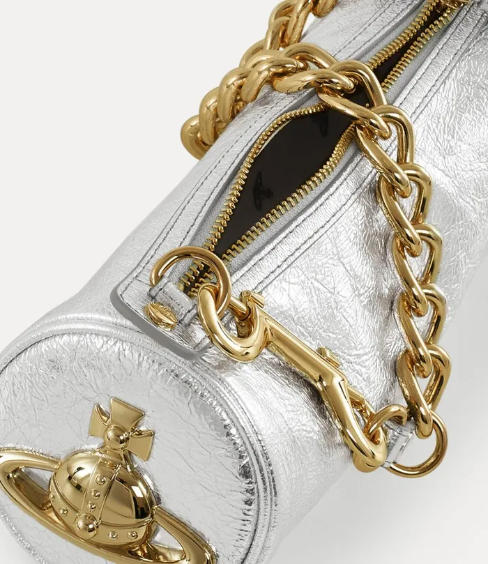 Vivienne Westwood Handbags Women Cindy Cylinder Bag Silver