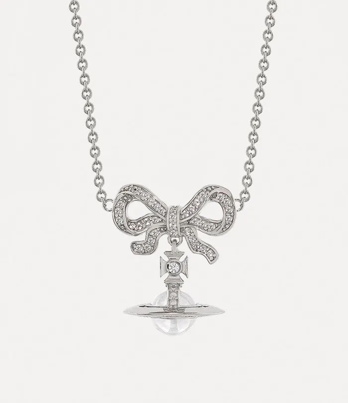 Vivienne Westwood Necklaces Women Octavie Choker Platinum White Clear Cz