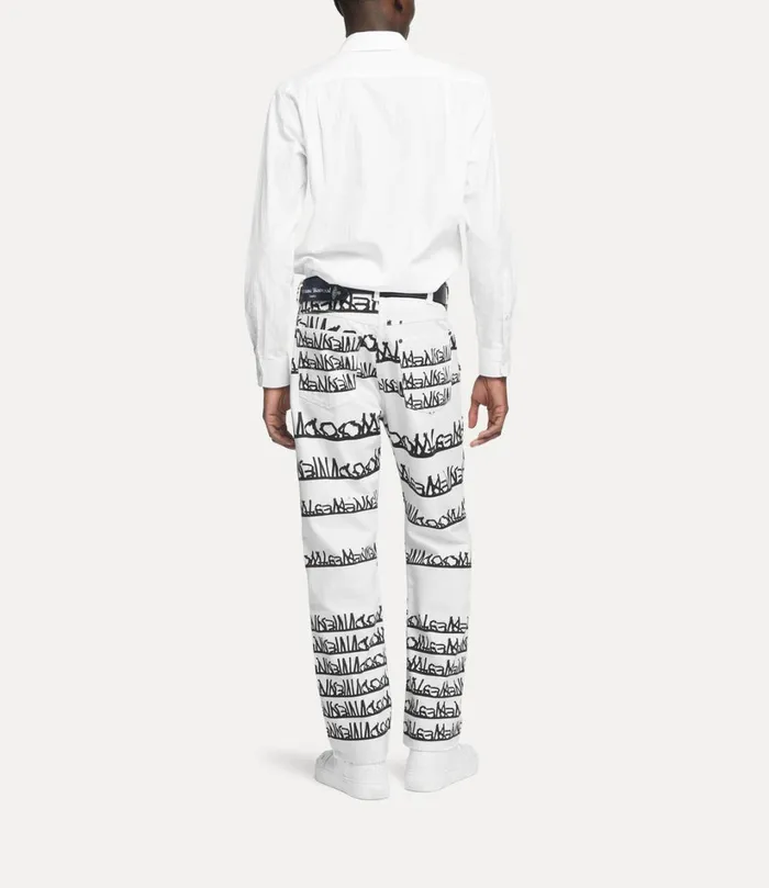Vivienne Westwood Shirts Men Two Button Krall Shirt White Stripes