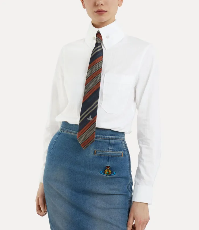 Vivienne Westwood Tops And Shirts Women Classic Krall Shirt White Stripes