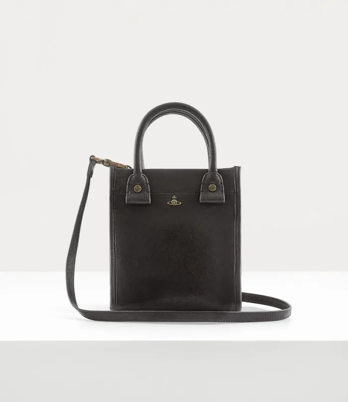 Vivienne Westwood Totebags WomenMen Teddy Small Tote Bag Black