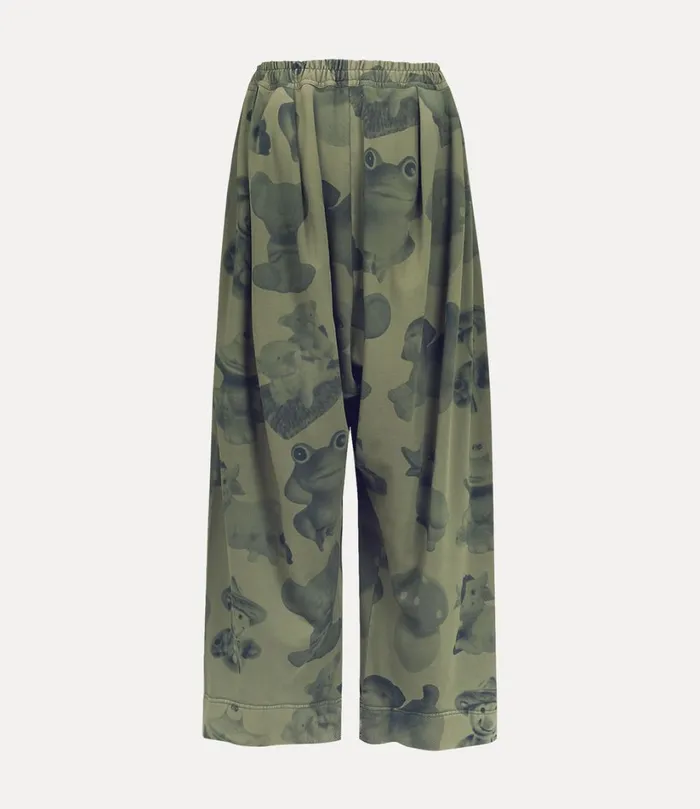 Vivienne Westwood Trousers And Shorts Men Balloon Sweatpants Green Dyed Figurine