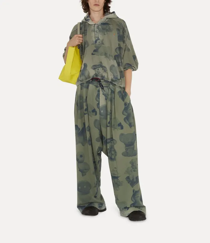 Vivienne Westwood Trousers And Shorts Men Balloon Sweatpants Green Dyed Figurine