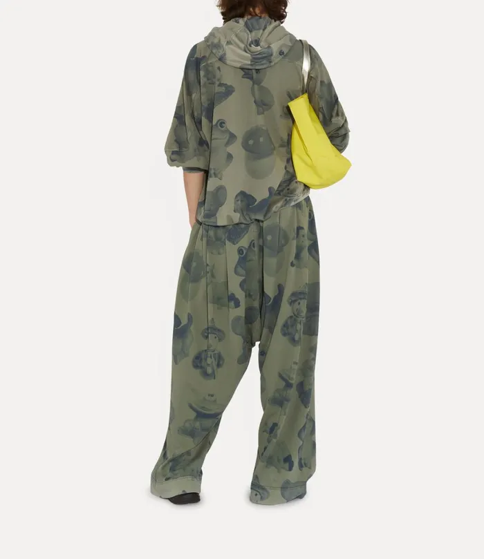 Vivienne Westwood Trousers And Shorts Men Balloon Sweatpants Green Dyed Figurine