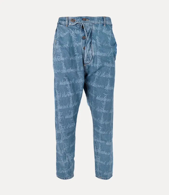 Vivienne Westwood Trousers And Shorts Men Drunken Jeans Vw Gridblue