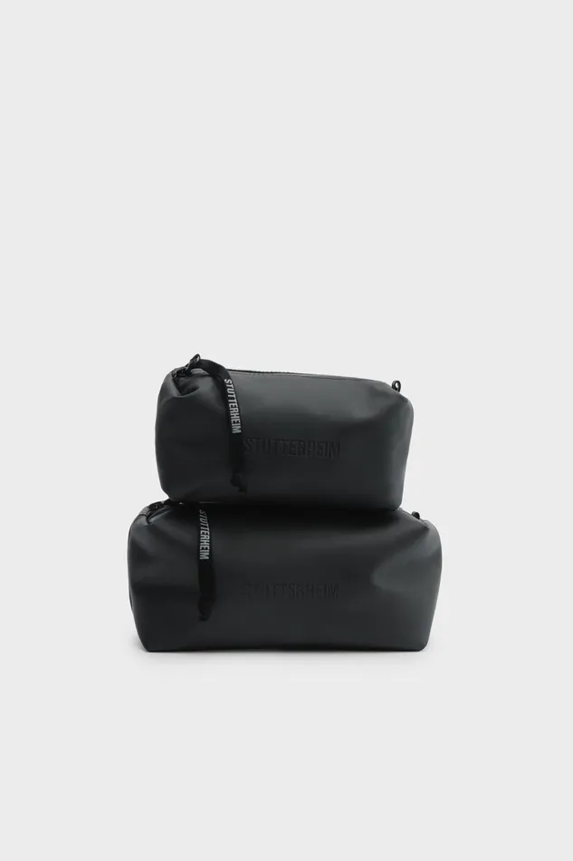 Wash Bags Women Stutterheim Container Small Wash Bag Black