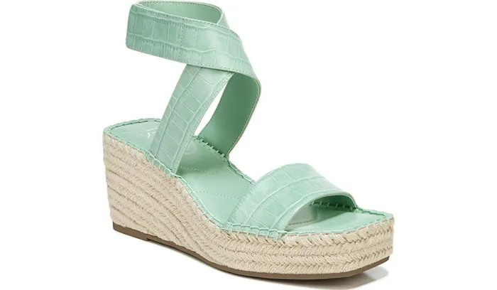 Wedge Sandals Women Franco Sarto Franco Carezza Espadrille Wedge Sandal Mint Leather